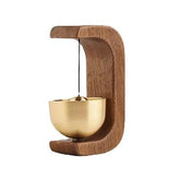 Wooden & Brass Magnetic Door Bell with Chime