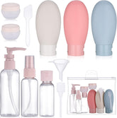 11-Piece Multicolor Silicone Travel Bottles Set