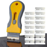Heavy-Duty Metal Paint Scraper with 15 Replacement Blades