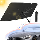 TESSONO 2023 Car Umbrella Sun Shade with 360° Rotatable Handle