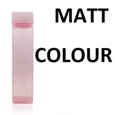 Square Matte Color BPA-Free Plastic Water Bottle for On-the-Go Hydration - 1 Pc