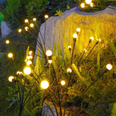 Solar Garden Firefly Lights - 2 Pack Solar Outdoor Pathway Decor