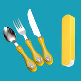 3-Piece Spoon, Fork & Knife Cutlery Set with Carry Case