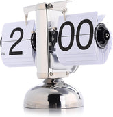 Retro Steampunk Flip-Down Metal Clock - White, 195x170mm