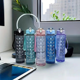 Transparent 900ml Motivational Sports Water Bottle