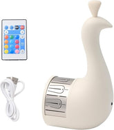 Peacock LED Wall Light with 7 Color Options for Night Decor