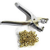 Grommet Setting Tool Kit with 300 Metal Eyelets for Leather & Fabric Repair