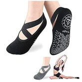 Colorful Anti-Skid Yoga Socks for Women with Grips & Straps