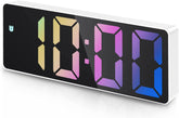Rainbow LED Digital Alarm Clock – Modern Small Display