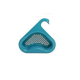 Multi-Functional Corner Sink Organizer with Drain Basket and Reusable Sponge