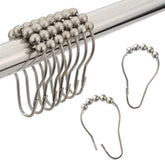 Stainless Steel Shower Curtain Rings Hooks - Rustproof & Smooth Glide