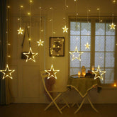 Star Light 10-Star Curtain String Lights with 8 Modes for Festive Decor