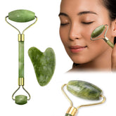 Natural Jade Facial Roller for Wrinkles & Eye Treatment