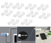 20 Pcs Cable Clip Organizer – Self-Adhesive Wire Management Clips for Home, Office & Car