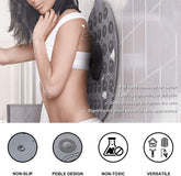 Round Silicone Non-Slip Bathroom Mat with Drain and Foot Massage