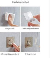 2Pcs Waterproof Self-Adhesive Shower Gel Hooks for Bathroom Storage