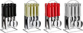 Ss 24-Piece Stainless Steel Kitchen Cutlery Set with Stand