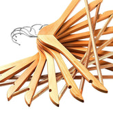 Premium Natural Wooden Garment Hanger - 1 Pc