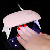 Portable Pink UV LED Nail Dryer with USB, Fast & Gentle Curing