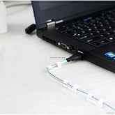 20 Pcs White Silicone Cable Clips, Adhesive Wire Organizer, Durable