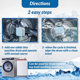 Deep Clean Washing Machine Tablets (12 pcs) for Fresh, Odor-Free Laundry