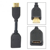 Storite 10cm Black HDMI Male to Female Extender Cable for HD Devices