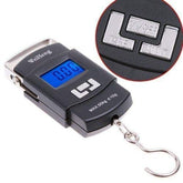 Portable ABS Luggage Scale WH A-08, 50kg, LCD Backlight, Compact Black