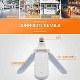 Rechargeable LED Fan Blade Headlamp with Adjustable Brightness