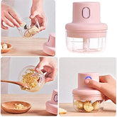 USB Electric Mini Garlic Chopper - Portable Food Processor for Kitchen