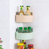 Strong Adhesive Triangle Corner Shelf for Bathroom & Kitchen Storage