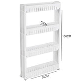 4-Layer Slim Storage Rack for Kitchen Bathroom & Bedroom Organization