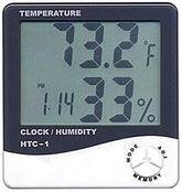HTC Digital & Analog Wall & Desk Clock with Weather & Alarm Features