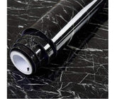 Black Marble Foil Roll – Self Adhesive, Waterproof, Removable Wallpaper for Counters & Cabinets