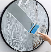 2-in-1 Glass Wiper & Cleaning Brush for Windows, Mirrors & Tiles