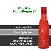 Stylish Zig Zag 1L Water Bottle for Gym, Office & Travel