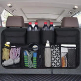Car Backseat Trunk Organizer with Insulated & Mesh Pockets, Foldable Storage