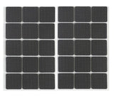 30 Pairs Square Chair Leg Pads – Anti Slip Rubber Furniture Grippers for Hardwood, Carpet & Tile Floors