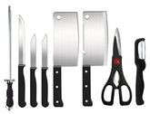 Premium 8-Piece Stainless Steel Knife & Scissor Set for Kitchen Efficiency