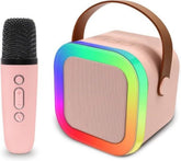 Bluetooth Karaoke Mic & Speaker – Rechargeable Portable Mini Karaoke Microphone with Built-in Speaker for Kids