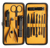 12-in-1 Stainless Steel Nail Clipper & Grooming Kit with Travel Case