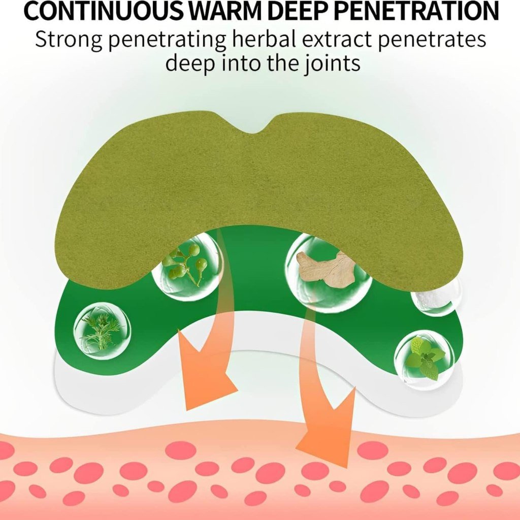 Herbal Knee & Pain Relief Patches – 10 Pack for Knee, Back, Neck & Shoulder