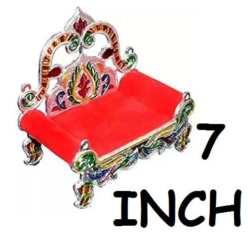 Bal Gopal Sinhasan 7 Inch Wooden Laddu Gopal Singhasan