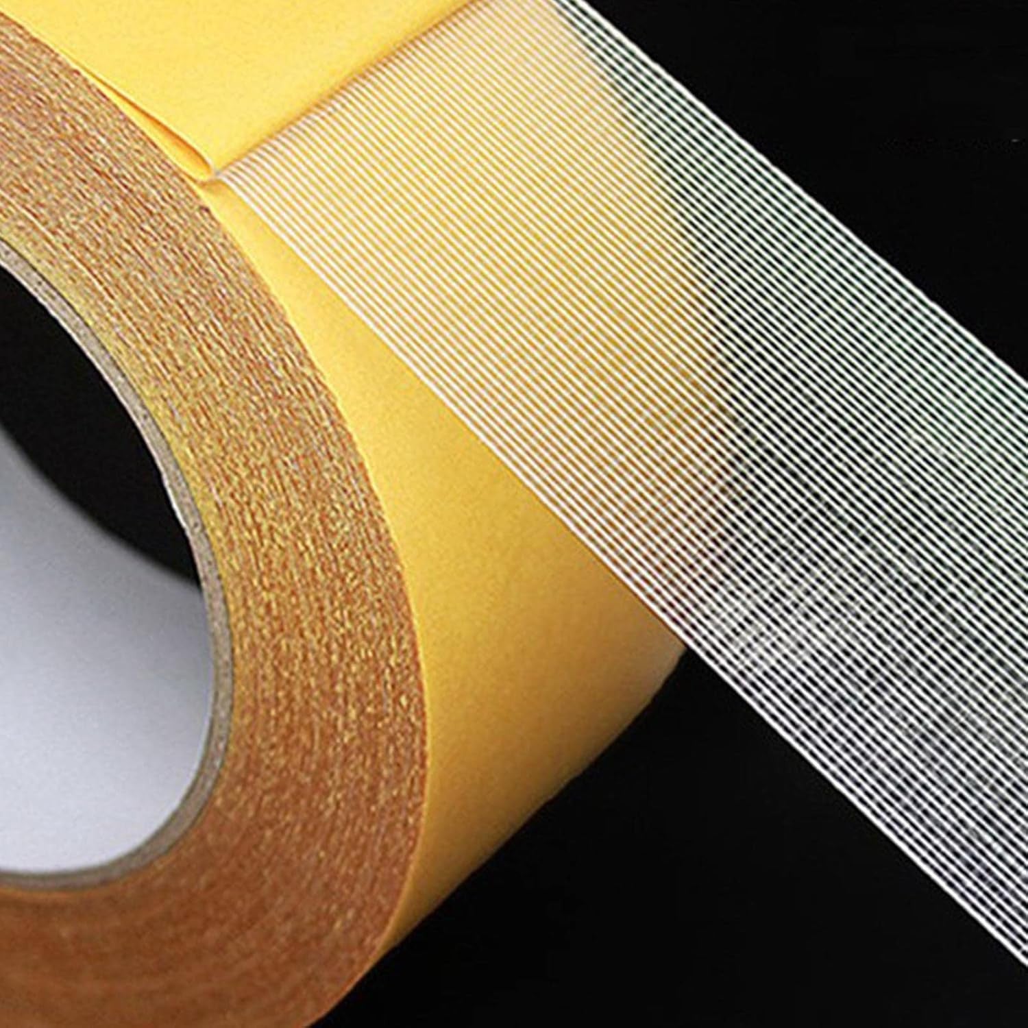 Yellow Double Sided Carpet Tape - Strong, Removable, No Residue