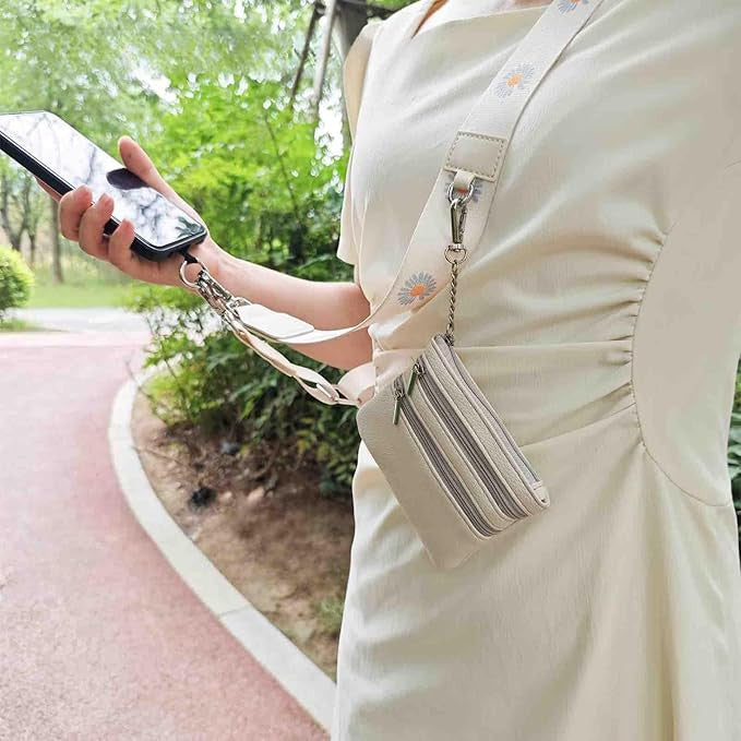 Adjustable Phone Strap with Zippered Wallet Pouch