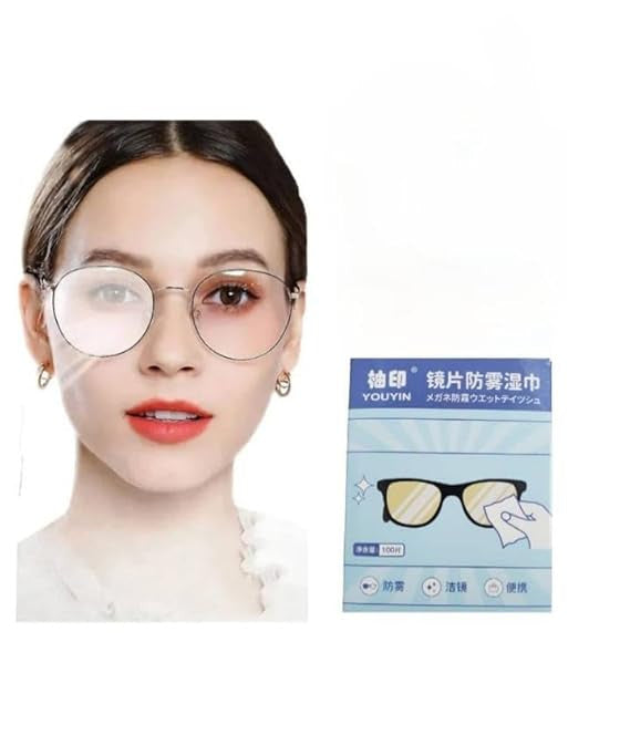 Anti-Fog Lens Cleaning Wipes (100 Pcs) for Clear Vision