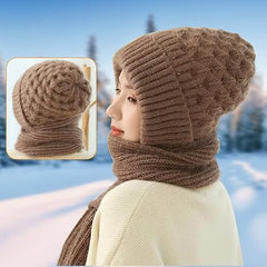 Winter Warm Scarf & Cap Set with Ear Protection