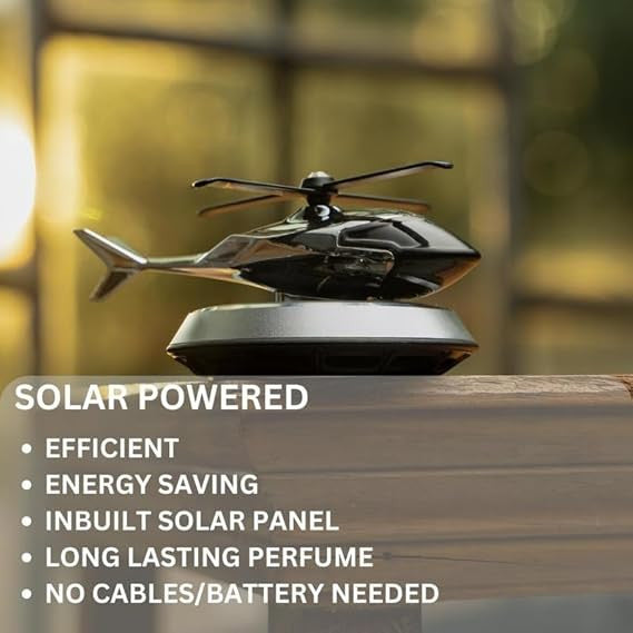 Helicopter Solar Car Freshener - Eco-Friendly Vehicle Fragrance