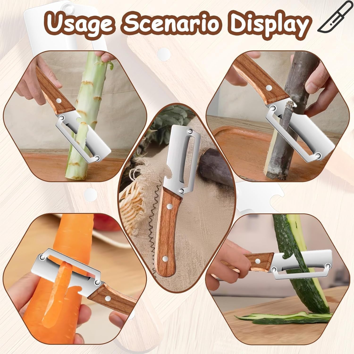 Stainless Steel Vegetable Peeler with Sharp SS Blade for Easy Peeling