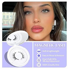 Magnetic Eyelashes with Applicator – Reusable Natural Look