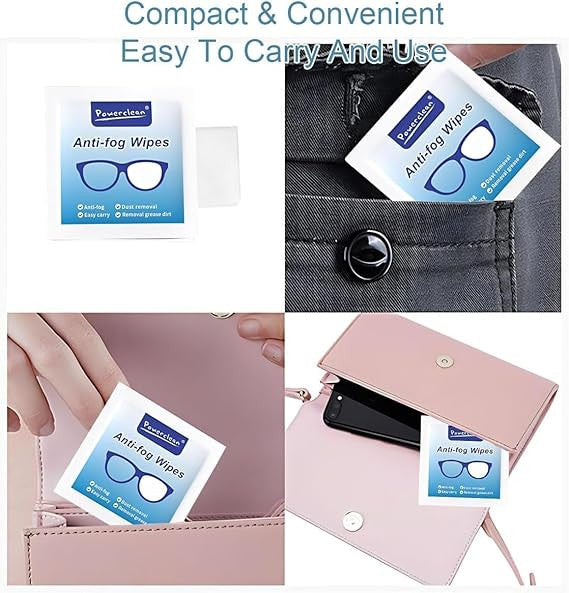 Anti-Fog Lens Cleaning Wipes (100 Pcs) for Clear Vision
